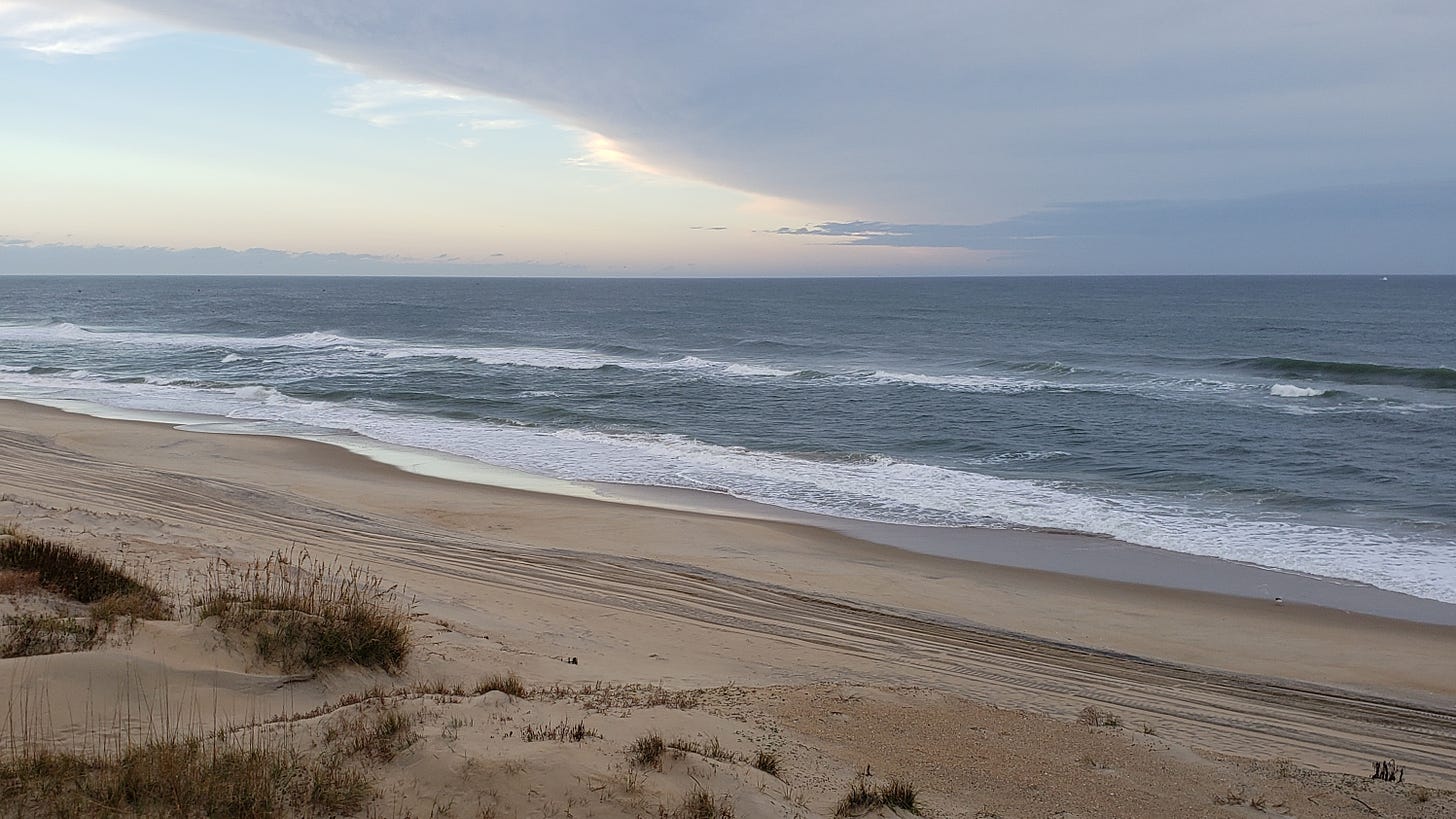 View of the Atlantic off the coast of North Carolina.