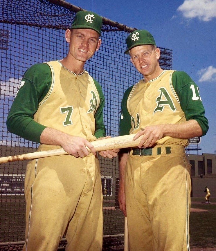 Vintage Jerseys & Hats on X: "In 1963, Charlie Finley changed the # KansasCity @Athletics colors from navy/red to green/gold.  #UniformRevolution https://t.co/lNWD8jaFzq" / X