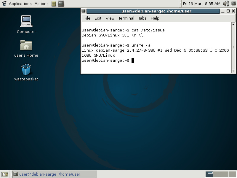 UsuarioDebian: Instalar Debian 3.1 "Sarge"