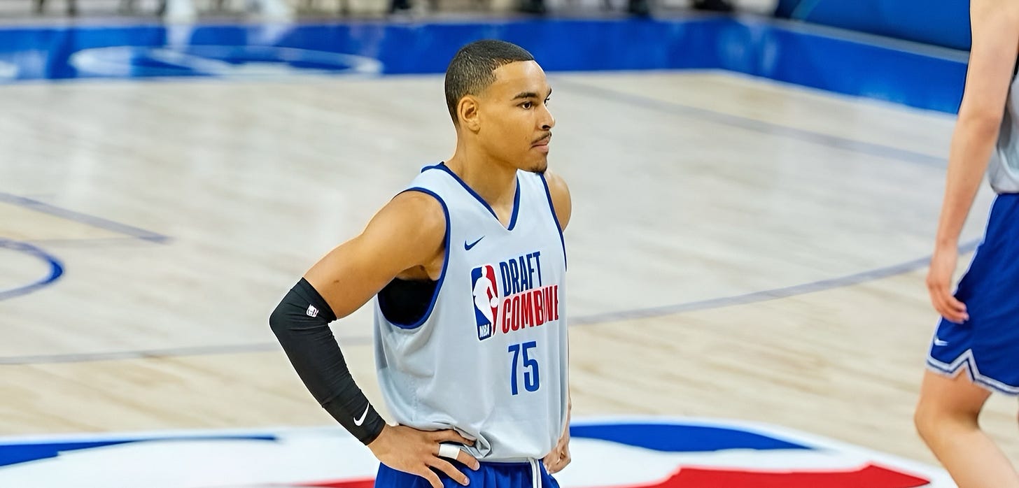 Wisconsin Badgers guard John Tonje at the NBA Combine