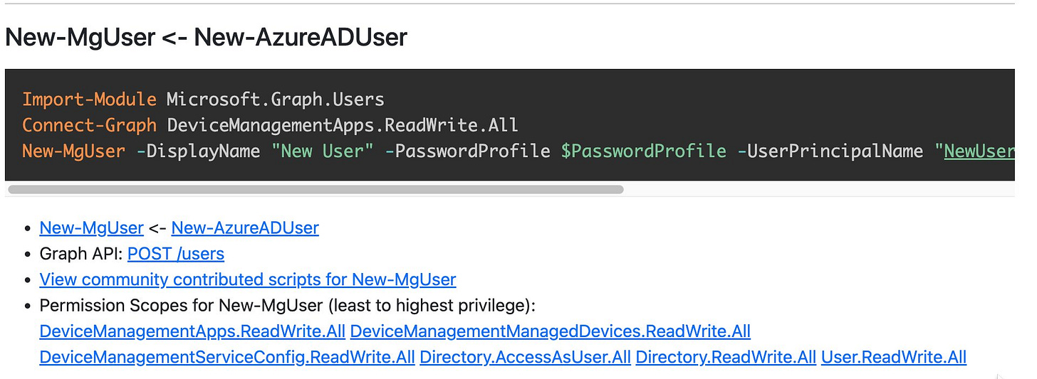 Screenshot showing links to the docs Screenshot showing links to the docs