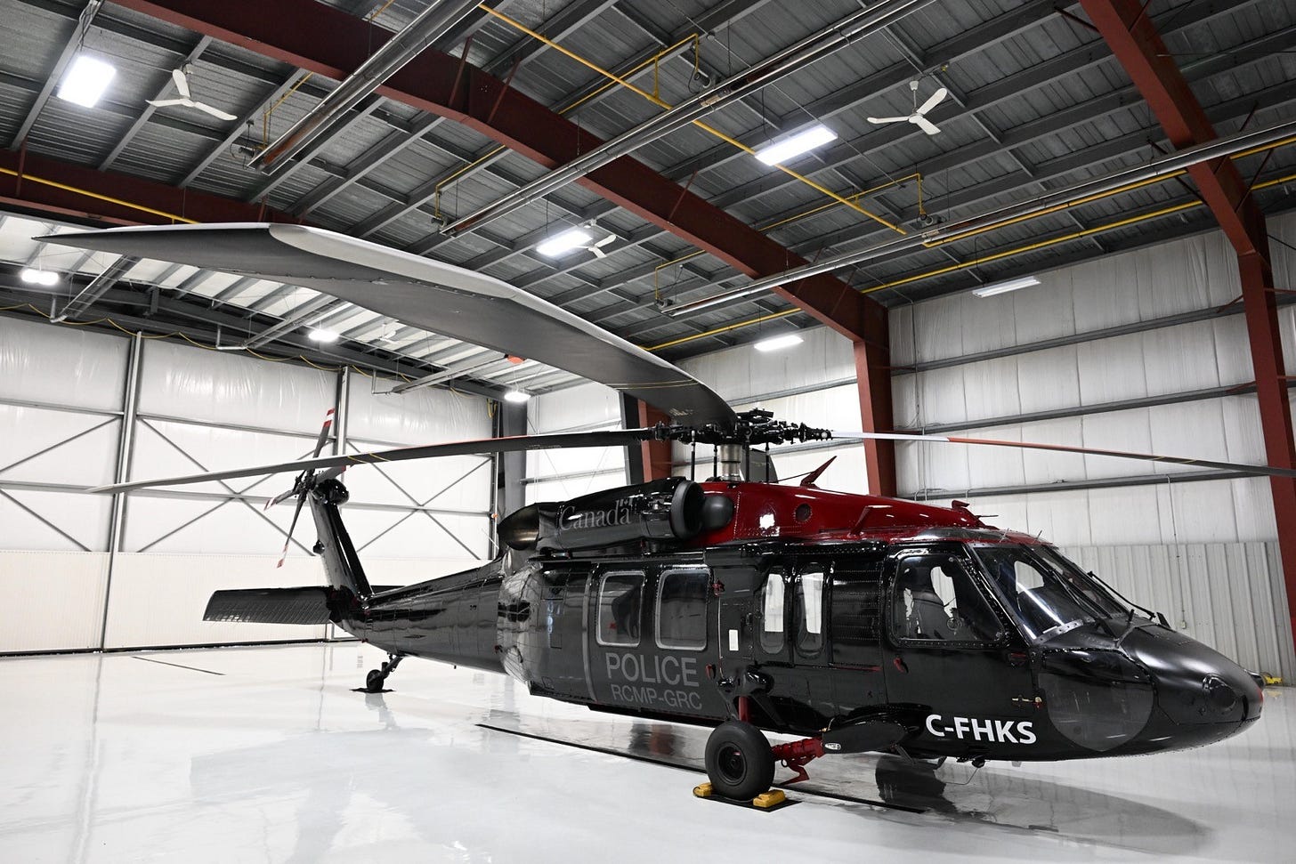 A helicopter is pictured.