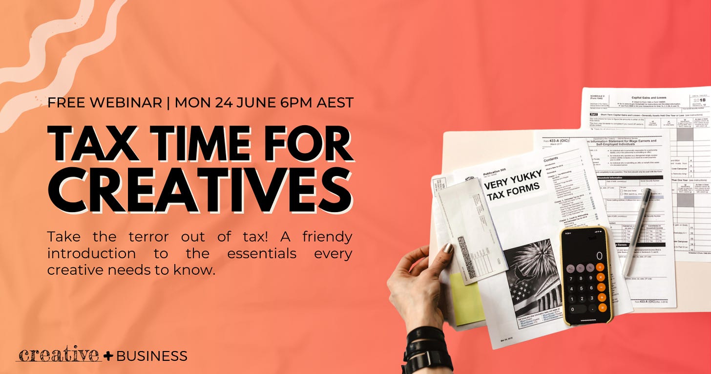 Free Webinar: Tax Time for Creatives