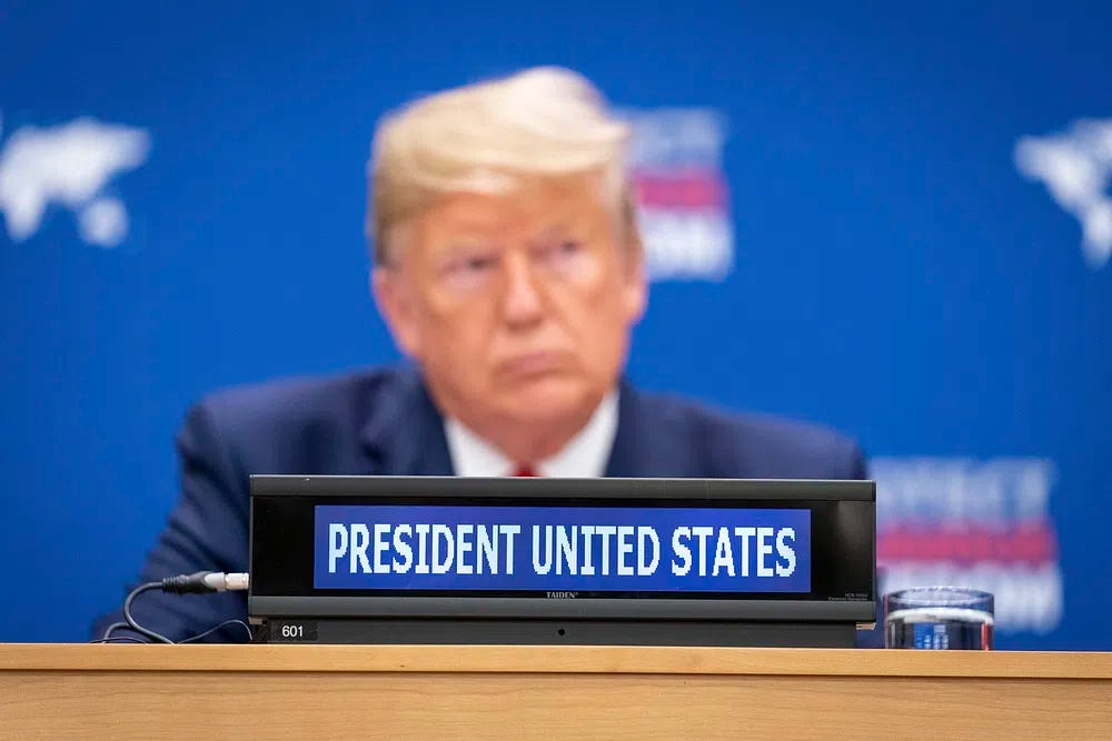 President Donald J. Trump attends a United Nations event on Religious Freedom Monday, Sept. 23, 2019, at the United Nations Headquarters in New York City. (Official White House Photo by Shealah Craighead).
