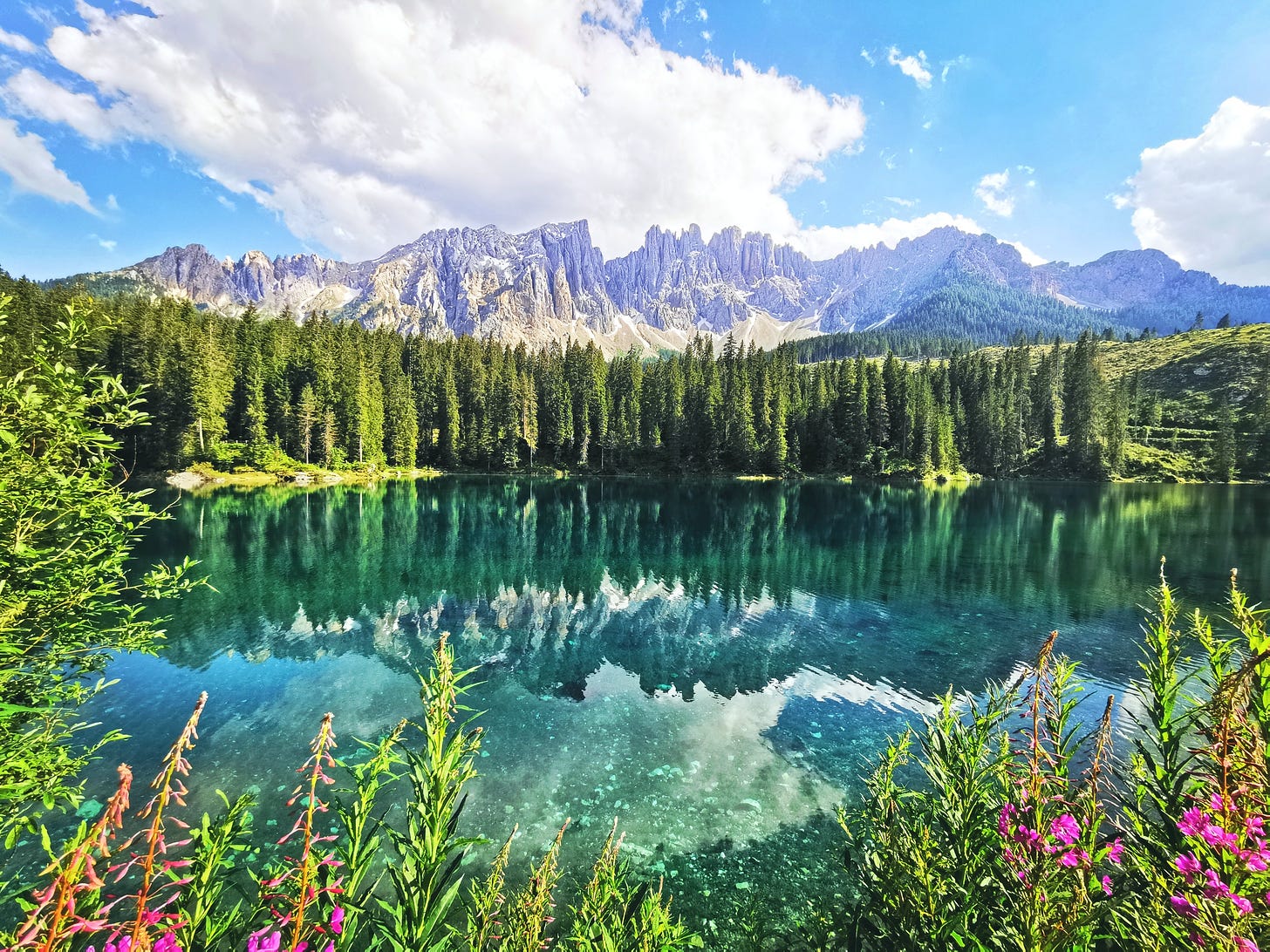Lake in the Dolomites photographed by Peter Imanuelsen