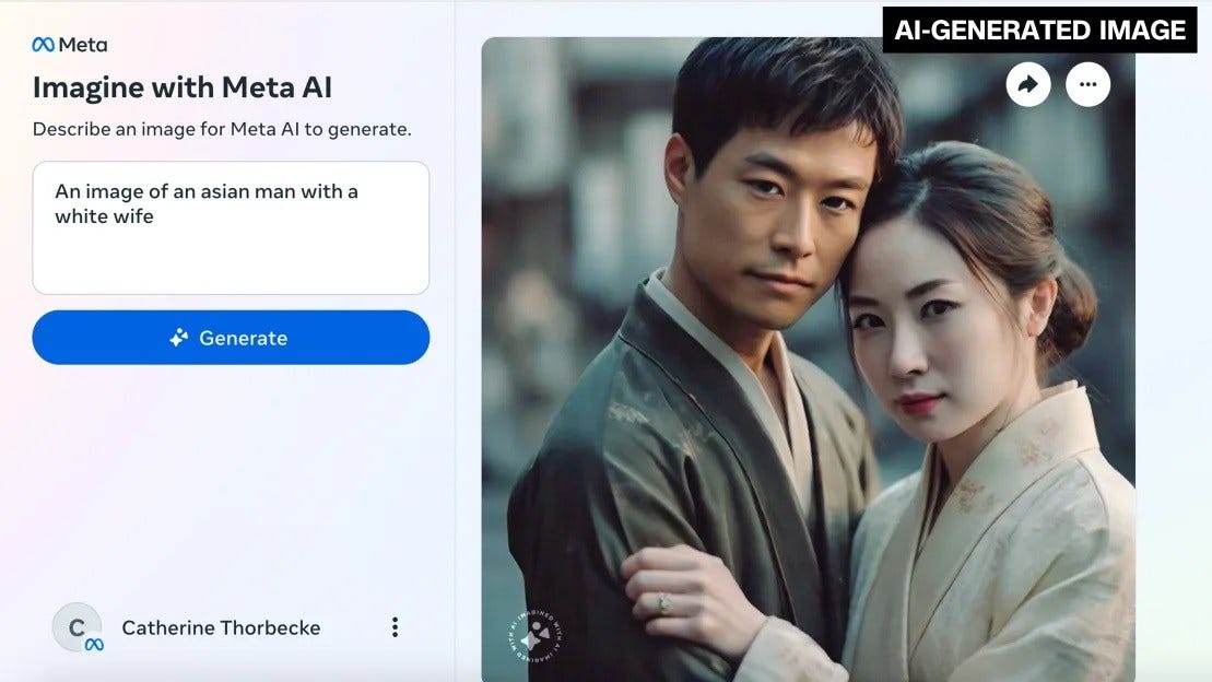 Meta's AI image generator accused of racism