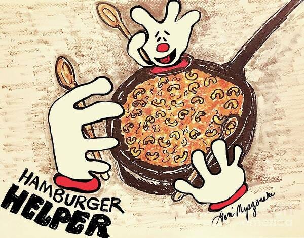 Hamburger Helper The Helping Hand Poster by Geraldine Myszenski - Fine Art  America