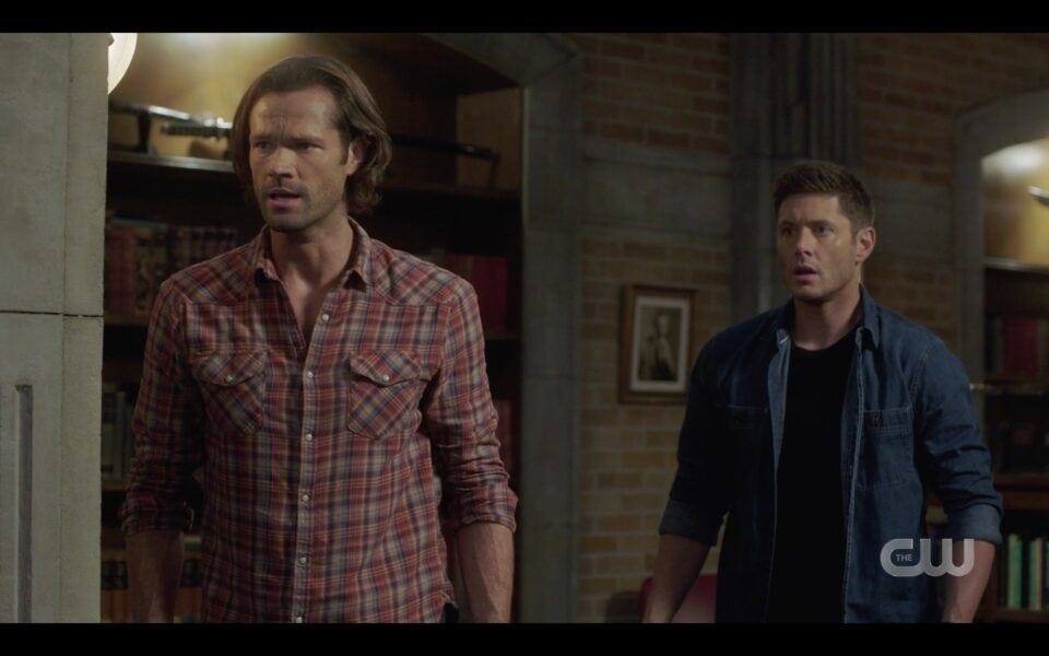 SPN Sam Dean Winchester find lucifer dying in bunker 1519