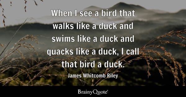 James Whitcomb Riley - When I see a bird that walks like a...