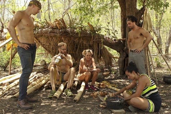 white collar tribe cant make fire in survivor worlds apart 2015