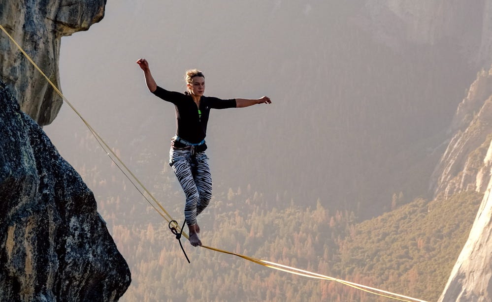 Tightrope walking as if there were no net - commatology