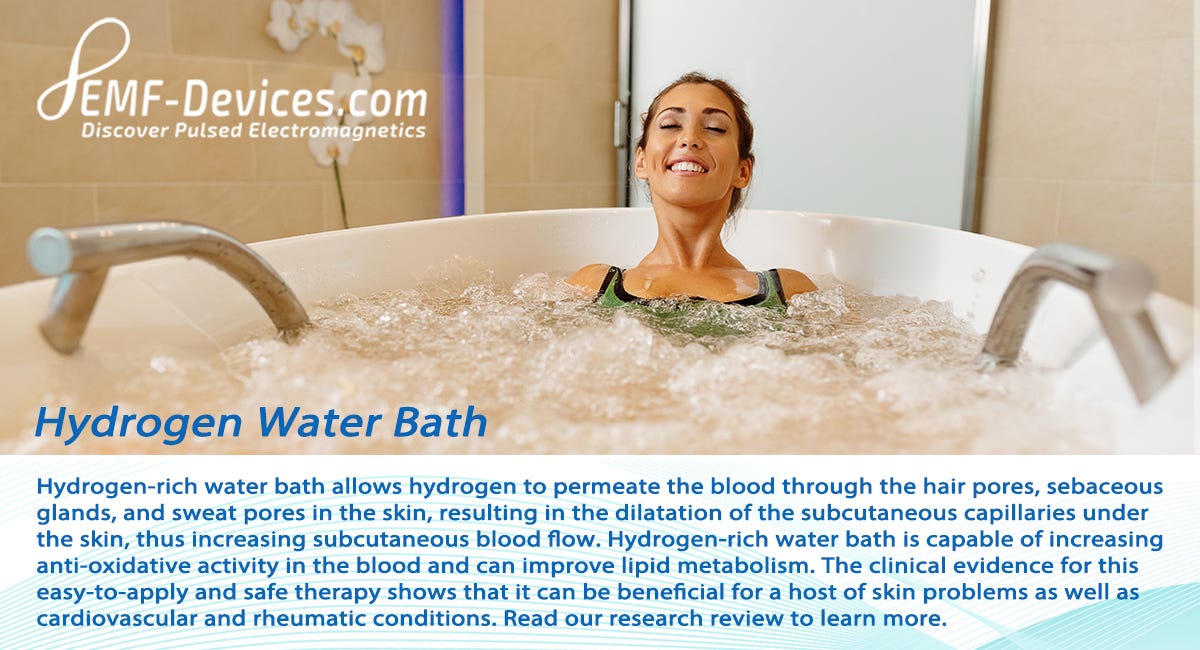 hydrogen rich water water bathing hydrotherapy