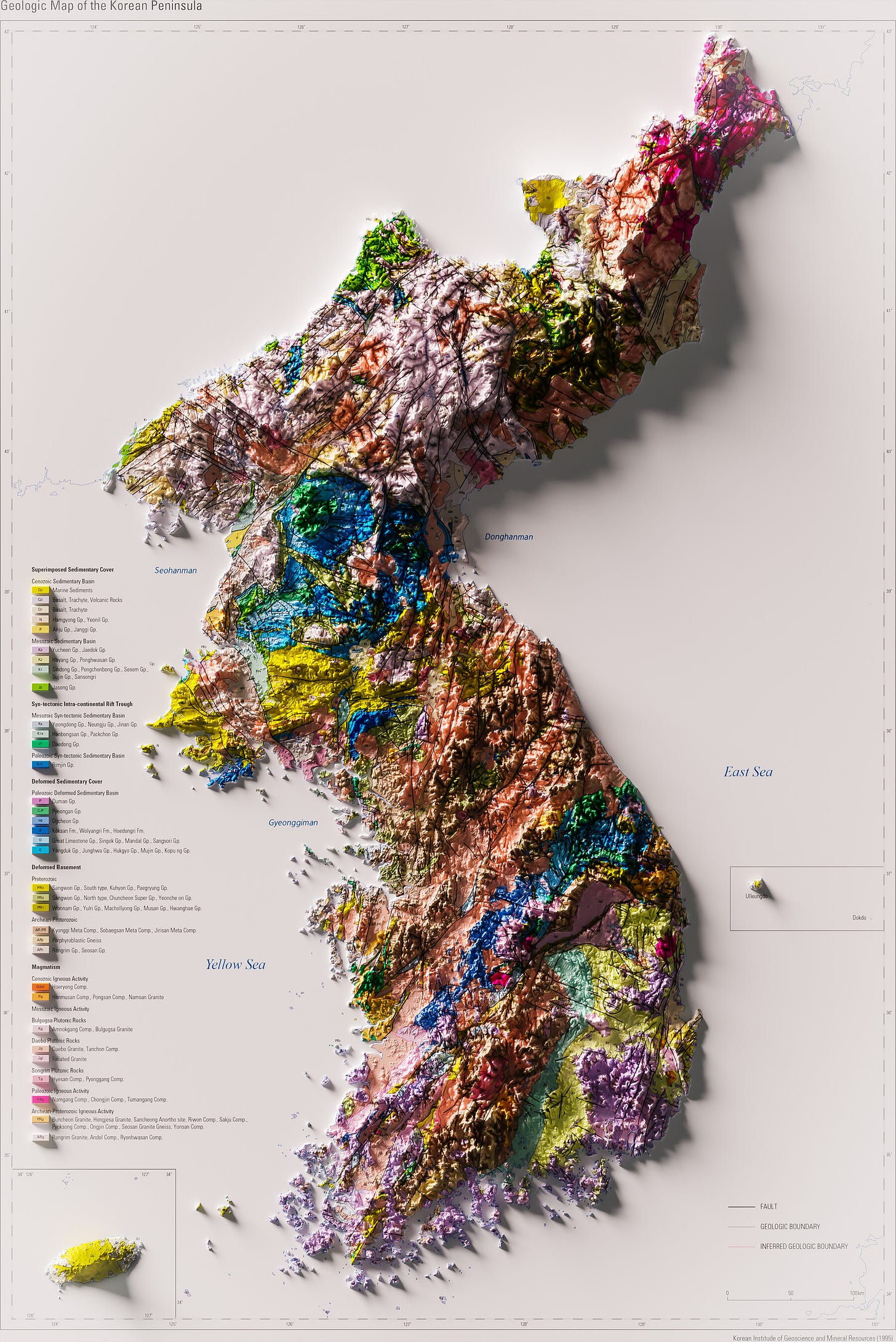 3D Geological map of Korean Peninsula : r/southkorea