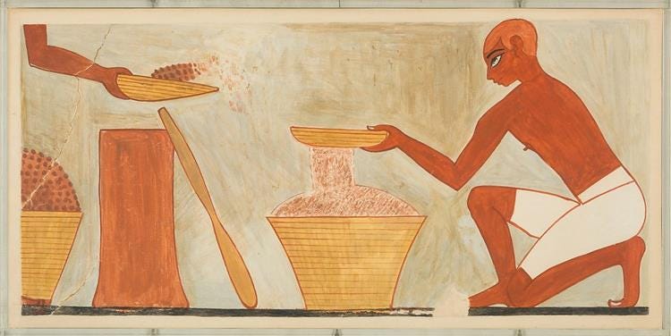 Sifting Meal, Tomb of Rekhmire, c.1504 - c.1425 BC - Ancient Egypt