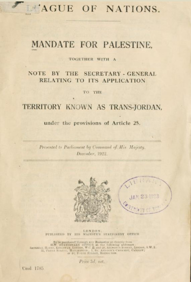 Mandate for Palestine - Wikipedia