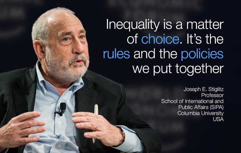 Inequality is a matter of choice. It's the rules and the policies we ...