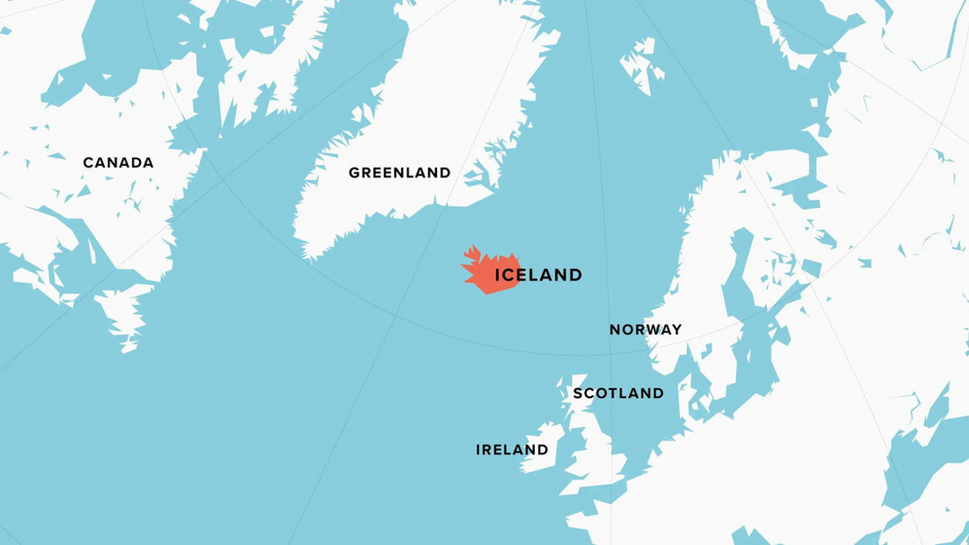 Where is Iceland map