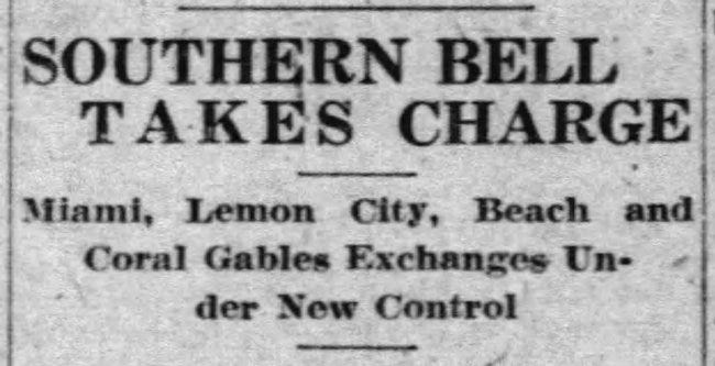 Figure 2: Headline in the Miami Daily News on January 1, 1925.