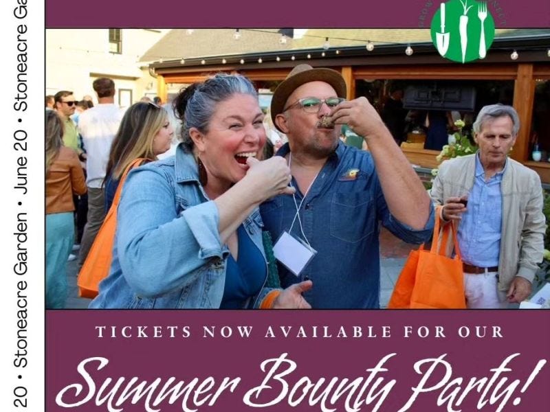 Aquidneck Community Table to host its annual Summer Bounty fundraiser on June 20 at Stoneacre Garden