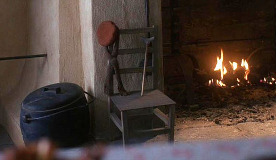 Tiny Tim's Chair by the fire, empty