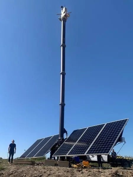 This portable autonomous surveillance tower is now watching over a section of the border in the Big Bend Sector in West Texas.