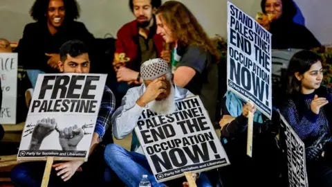 Getty Images Protesters in Atlanta on 9 November