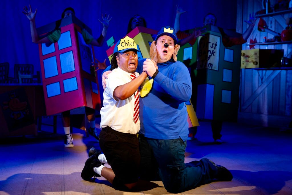 Two kooky characters in a musical