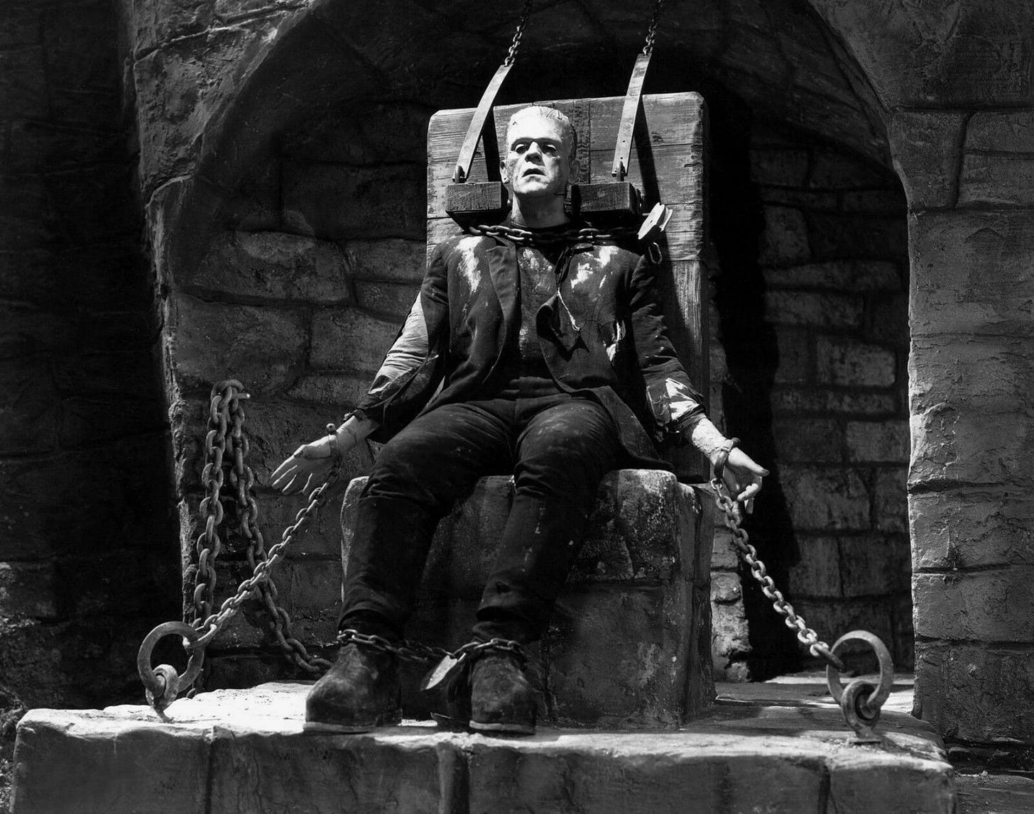 Frankenstein's Monster in chains