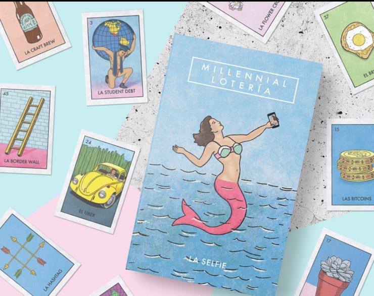 Millennial Lotería is now sold on Amazon and at Urban Outfitters