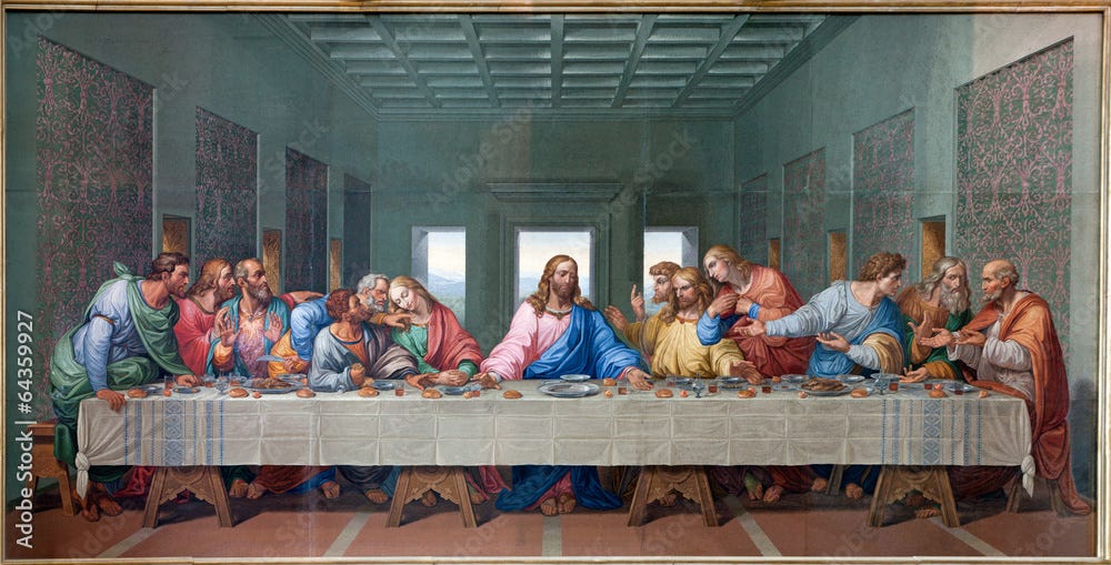 Vienna - Mosaic of Last supper - copy Leonardo da Vinci
