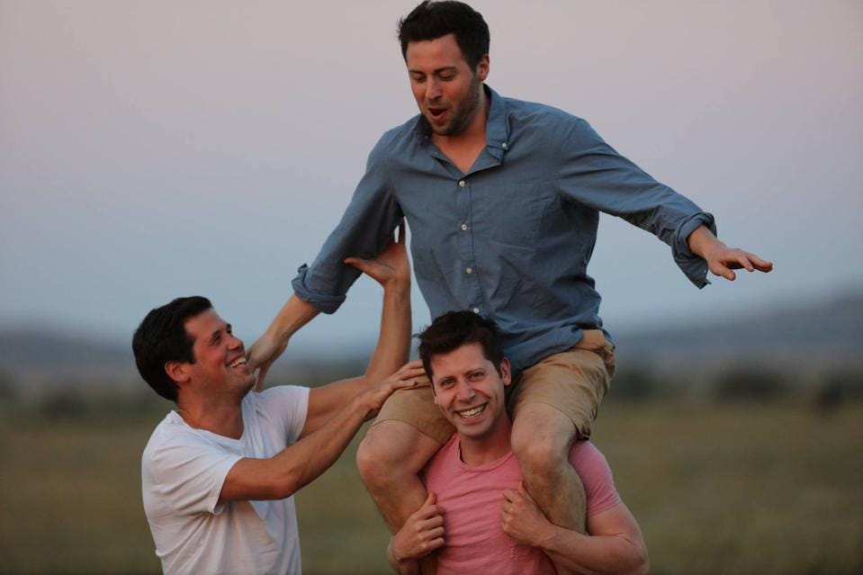 Sam Altman, seen here with brothers Max and Sam, has launched a new fund called Apollo.