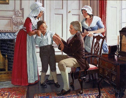 225 years ago today. The first ever vaccination – against smallpox, the  great killer of the time – Chemicals and the Economy