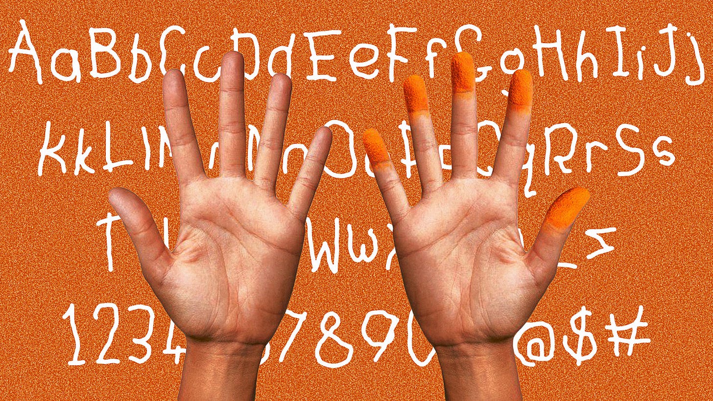 Cheetos just designed a terrible custom font on purpose