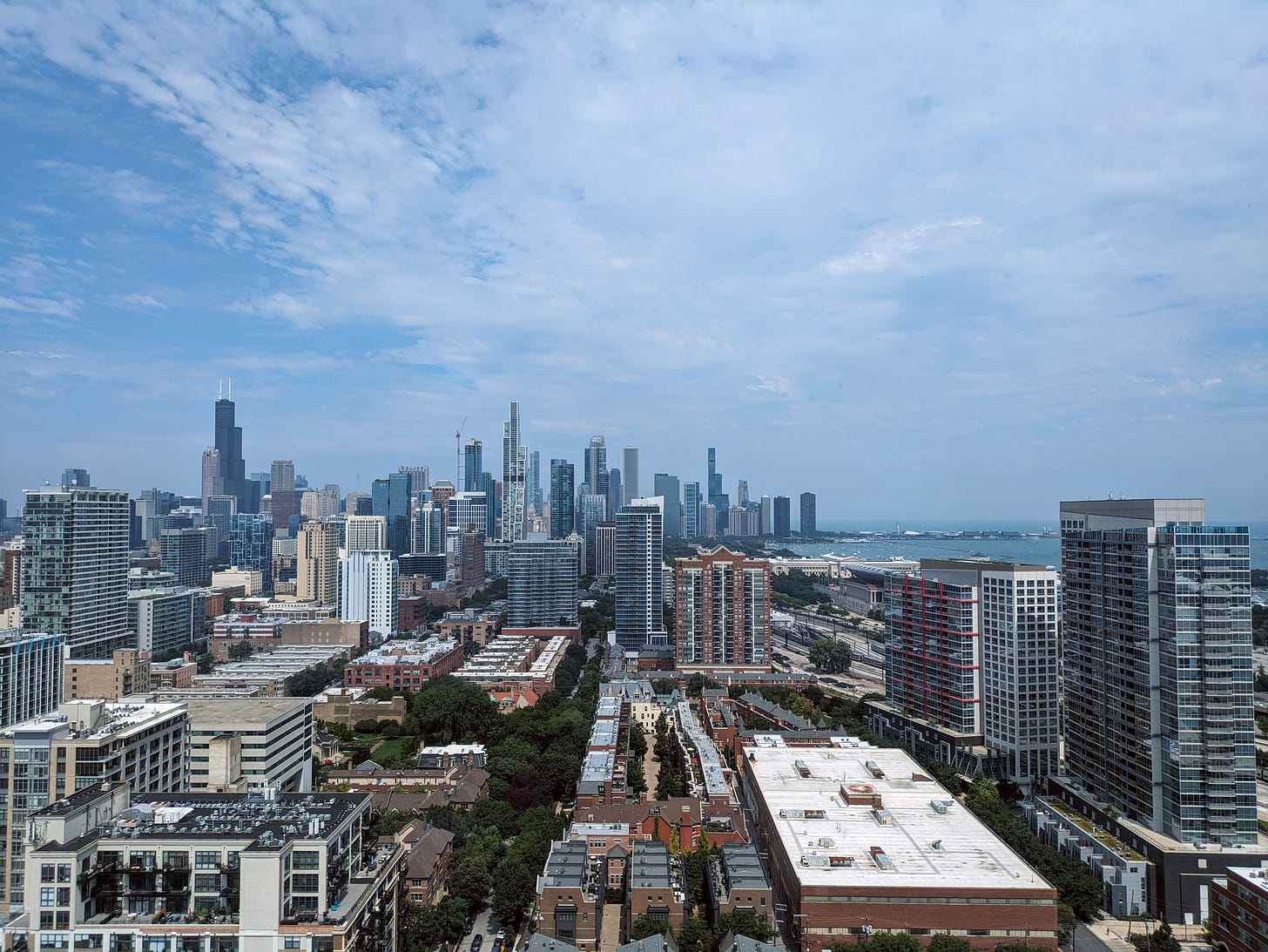 A view of the Chicago skyline from the southside