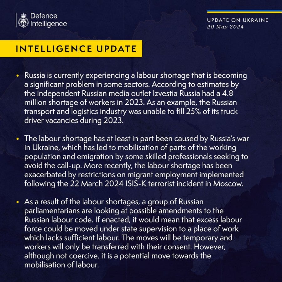 Russia is currently experiencing a labour shortage that is becoming a significant problem in some sectors. According to estimates by the independent Russian media outlet Izvestia Russia had a 4.8 million shortage of workers in 2023. As an example, the Russian transport and logistics industry was unable to fill 25% of its truck driver vacancies during 2023.
 
The labour shortage has at least in part been caused by Russia’s war in Ukraine, which has led to mobilisation of parts of the working population and emigration by some skilled professionals seeking to avoid the call-up. More recently, the labour shortage has been exacerbated by restrictions on migrant employment implemented following the 22 March 2024 ISIS-K terrorist incident in Moscow.
 
As a result of the labour shortages, a group of Russian parliamentarians are looking at possible amendments to the Russian labour code. 