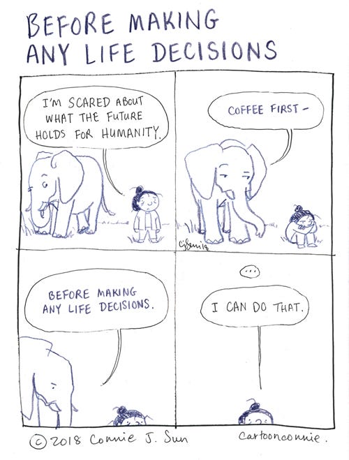 comics, comic strip, humor, connie sun, cartoonconnie, conniewonnie, sketchbook, illustration