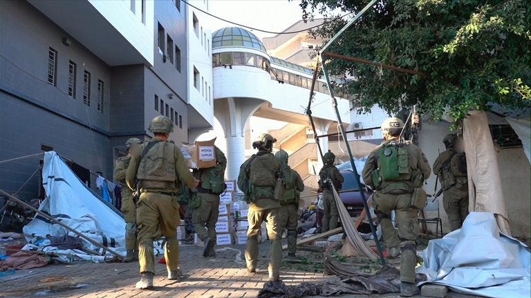 Israel-Hamas: IDF enters Gaza's largest hospital but says it has delivered incubators, baby food and medical supplies | World News | Sky News Israel-Hamas: IDF enters Gaza's largest hospital but says it has delivered incubators, baby food and medical supplies | World News | Sky News