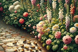 Illustration of a garden