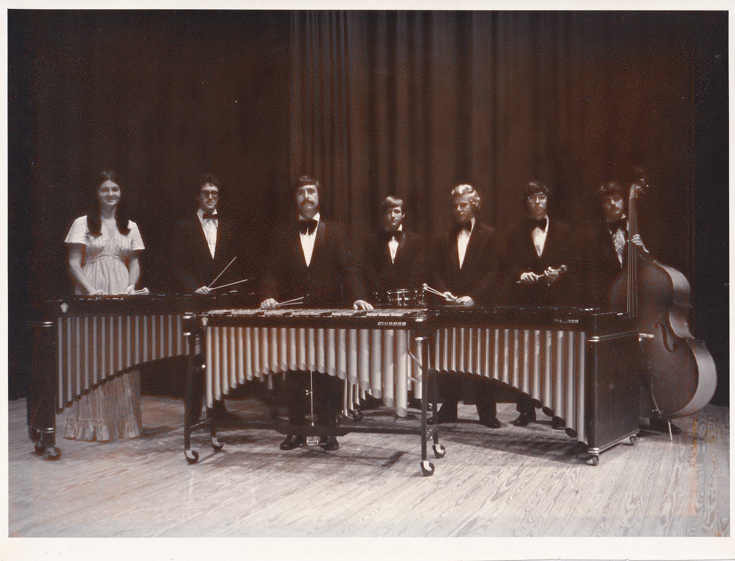 University of Tennessee percussionists in 1975 University of Tennessee percussionists in 1975