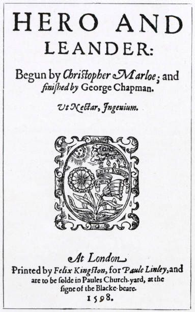 Title page to Christopher Marlowe 's Hero and Leander 1598. English playwright 1564Elizabethan era.