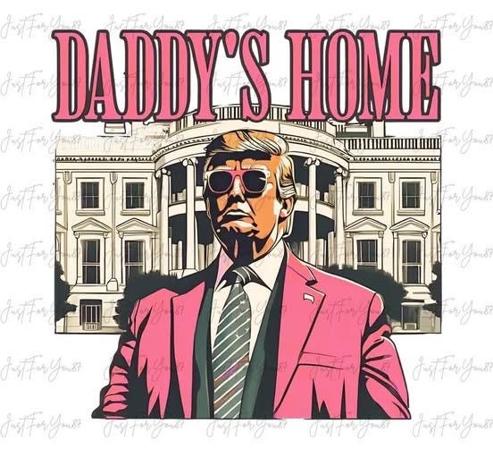 May be pop art of the Oval Office and text