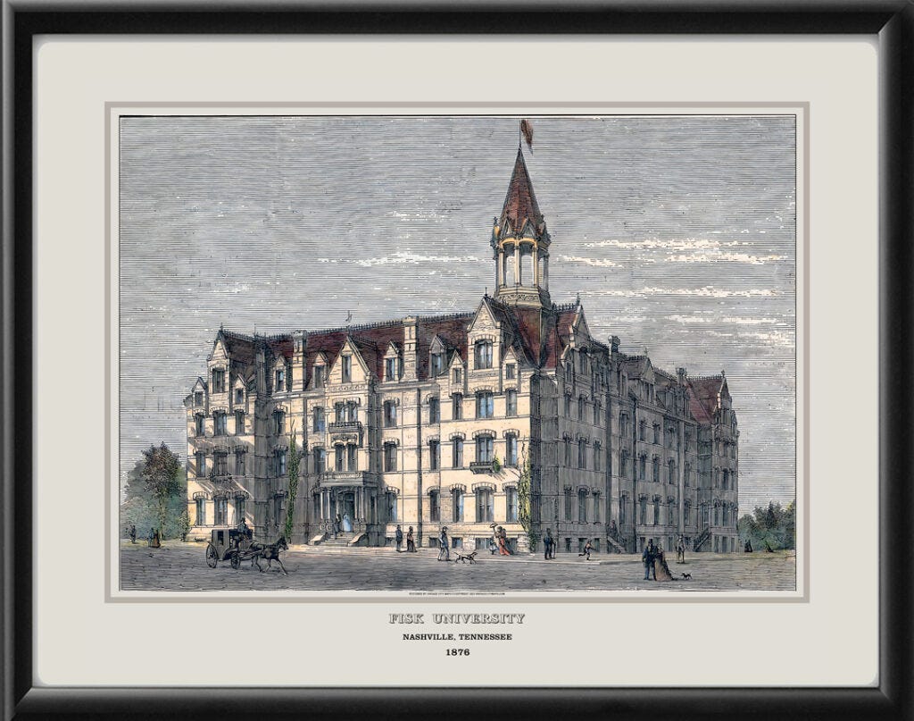 Fisk University - Nashville TN 1876 Restored Map | Vintage City Maps