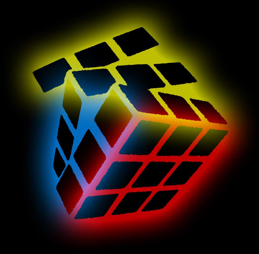 Glowing Rubik's Cube by Xceptionalz on DeviantArt