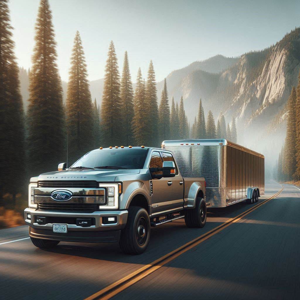 F350 pulling a trailer