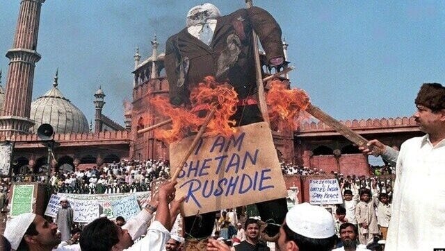 A look back at the protests against Salman Rushdie's Satanic Verses -  Photos News , Firstpost