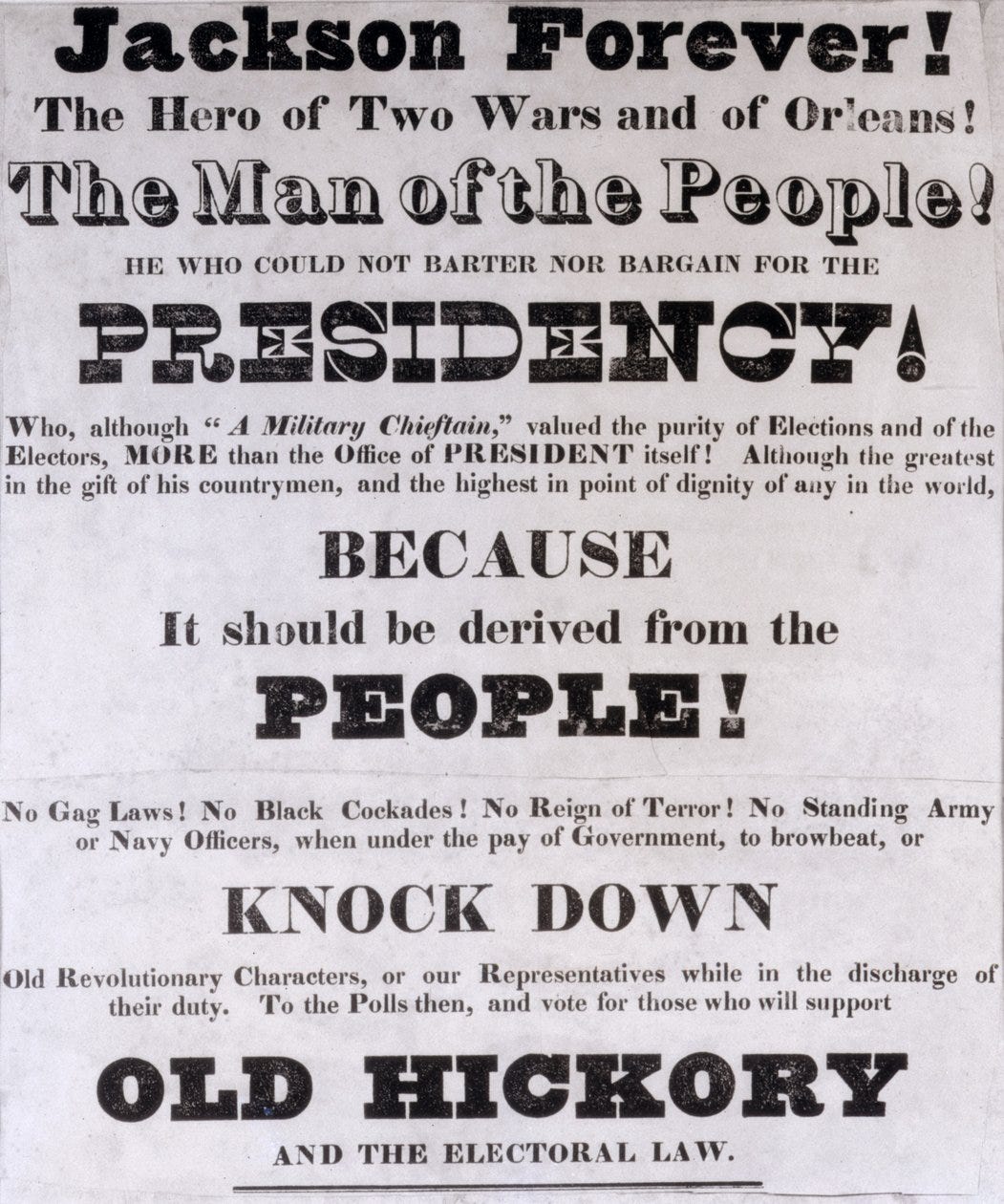 Jackson Forever, Presidential Campaign Poster by American School