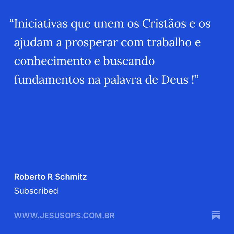 Depoimento de apoiador do JesusOps