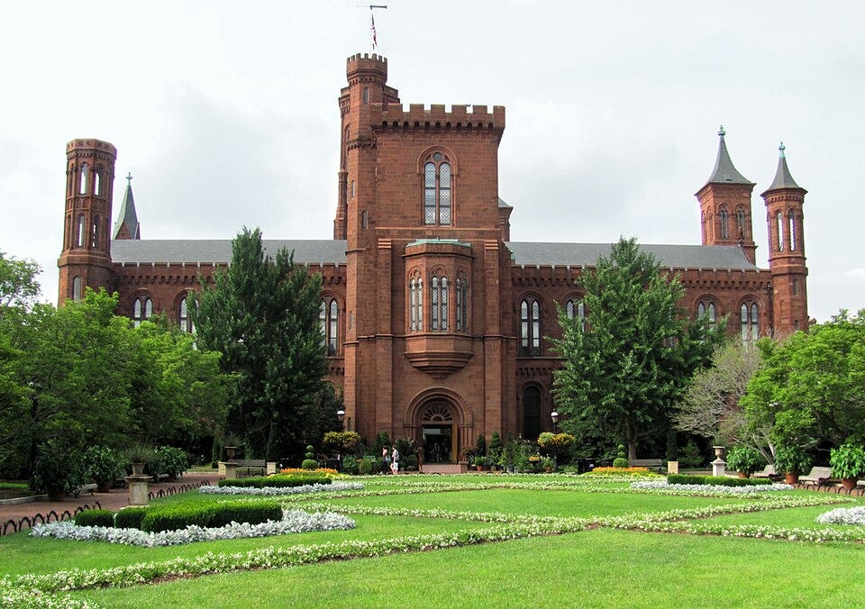 File:Smithsonian Institution, Rear view of "The Castle", the Institution's headquarters Washington DC, USA - panoramio.jpg