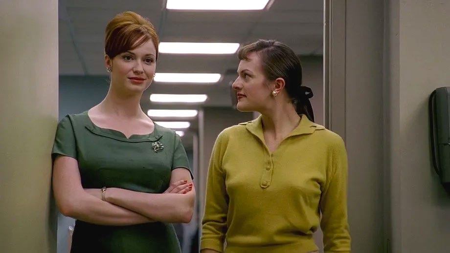 Joan Holloway and Peggy Olson from Mad Men