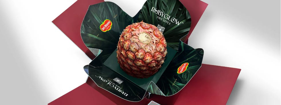 Photo of the Rubyglow® pineapple from Fresh Del Monte